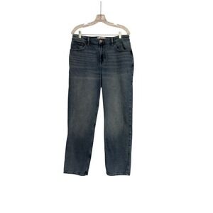 Hollister High-Rise Straight Leg Women's Denim Medium Wash 32  14R
